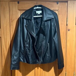 Ava & Viv Women's Sleek Black Leather Jacket